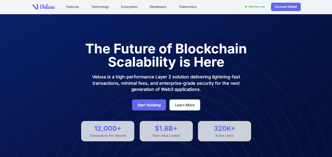 Veloxa Website